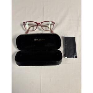 Coach HC6142 5551 Burgundy Glitter Gradient Eyeglasses Frames 51-17-140 H19688